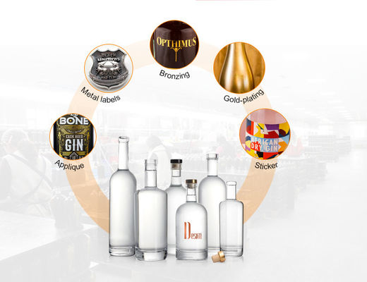 Glas Flasche 700 ml 750 ml Nordischer Gin Whisky 500 ml Wodka Spirituosen Flasche für Wein