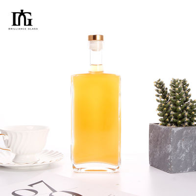 Körpermaterial Glasflasche 700 ml Kapazität klar und leer für Gin Rum Wodka
