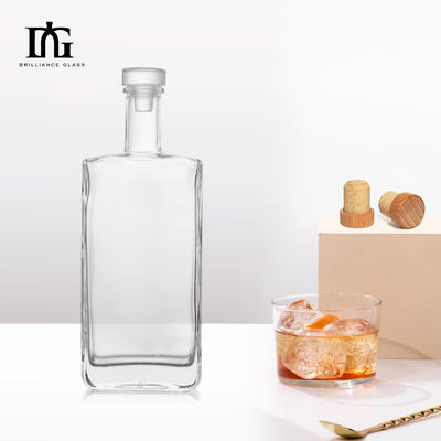 Körpermaterial Glasflasche 700 ml Kapazität klar und leer für Gin Rum Wodka