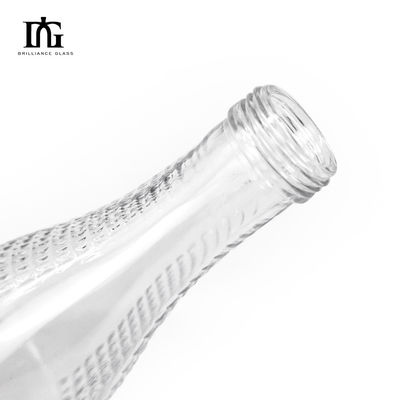 Akzeptables Kundenlogo Glasflasche Runde Form Gravur 500ml 700ml Weinflasche
