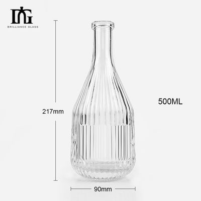 Alkohol und Getränke Glasflasche 200 ml 375 ml 500 ml Wodka mit Glaskragen