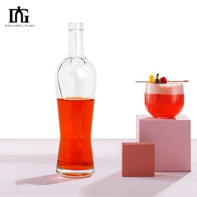 500 ml elektroplatierte Wodka Brandy Glas Wasserflasche mit Korken und Schraubverschluss