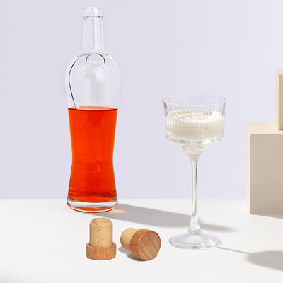 500 ml elektroplatierte Wodka Brandy Glas Wasserflasche mit Korken und Schraubverschluss