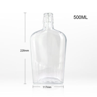 750 ml/1000 ml Glasflasche für Spirituosen Whisky Rum Gin Tequila Brandy Gravierter Korkkappe
