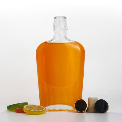 750 ml/1000 ml Glasflasche für Spirituosen Whisky Rum Gin Tequila Brandy Gravierter Korkkappe