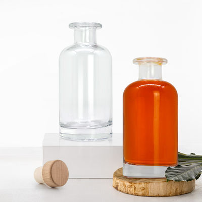 Klassische Form Flint Brandy Spirituosen Leere weiße Liköre Glasflasche 500 ml 700 ml Super