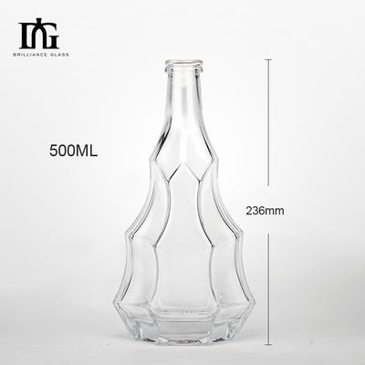 700 ml 750 ml Gravierter Glasquadratflasche für Wodka Whiskey Likör Gin Rum Brandy Spirit