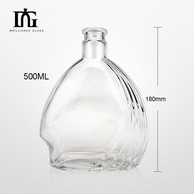 Gravierende Oberfläche Handhabung 500 ml leere Glasflasche für Champagner