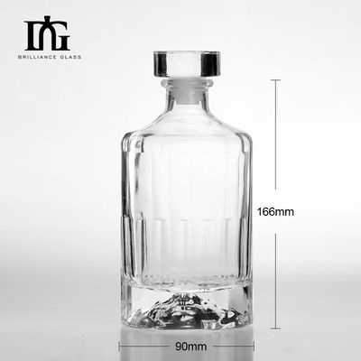 500 ml runde Wodka Rum Wein Glasflaschen Glasgefäße mit 500 ml/700 ml/750 ml Fassungsvermögen