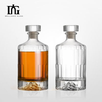 500 ml runde Wodka Rum Wein Glasflaschen Glasgefäße mit 500 ml/700 ml/750 ml Fassungsvermögen