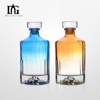 500 ml runde Wodka Rum Wein Glasflaschen Glasgefäße mit 500 ml/700 ml/750 ml Fassungsvermögen