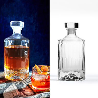 500 ml runde Wodka Rum Wein Glasflaschen Glasgefäße mit 500 ml/700 ml/750 ml Fassungsvermögen