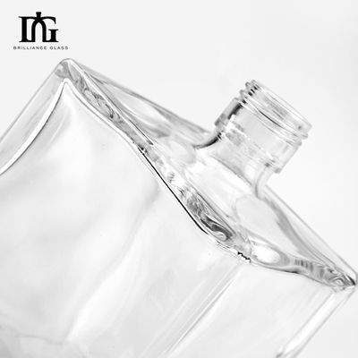 Flasche aus Quadratglas 100 ml 200 ml 250 ml 500 ml 700 ml 1000 ml Wein Whisky Brandy Tequila Gin Flasche mit Kork