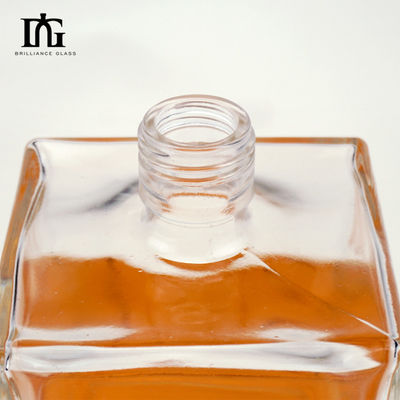 Flasche aus Quadratglas 100 ml 200 ml 250 ml 500 ml 700 ml 1000 ml Wein Whisky Brandy Tequila Gin Flasche mit Kork
