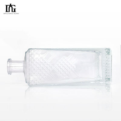 Versiegelungsart Korken 700 ml 375 ml 500 ml Glasflasche für Whisky Likör Quadrat Vodka