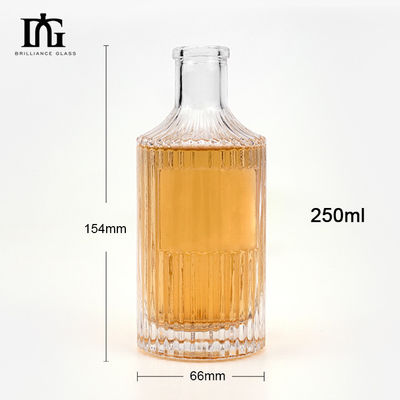 OEM/ODM akzeptabel Klar 750 ml Spirituosenflasche mit Sprühen Druck Handling
