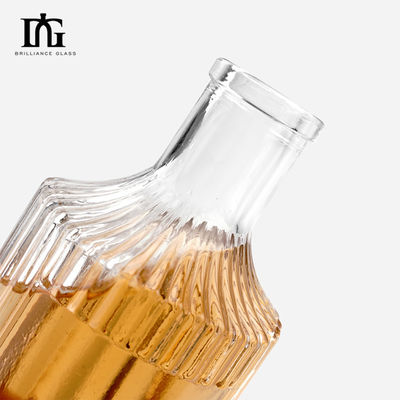 OEM/ODM akzeptabel Klar 750 ml Spirituosenflasche mit Sprühen Druck Handling