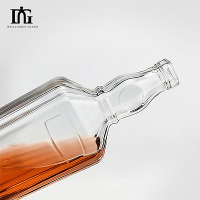 250 ml/500 ml/700 ml/750 ml Glasflasche aus industriellem Flint für Whisky und Tequila