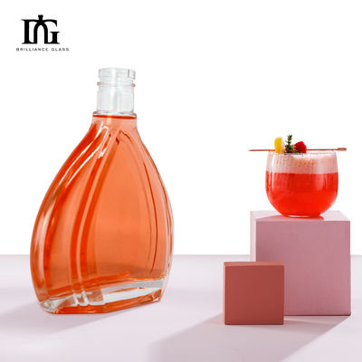 500 ml leere Glasflasche für Rum Whisky Wodka Spirituosen Kragen Material Glas