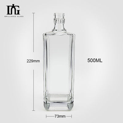 Glaskragen 750 ml Extra Flint Empire Wodka Flasche für Spirituosen Likör Whiskey Rum Tequila