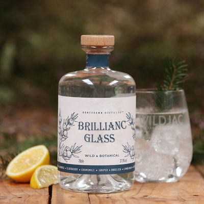 375 ml durchsichtige, runde, leere Super-Flint-Glas-Flasche Alkoholwein, Whisky, Wodka und Tequila