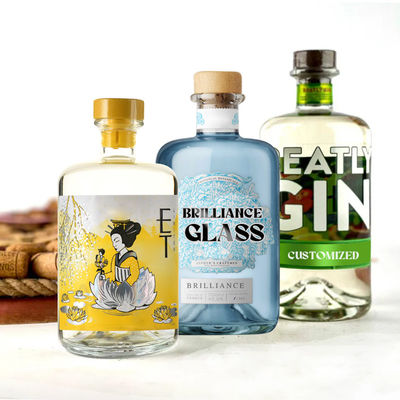 250 ml 500 ml 750 ml Olivenöl Schraubkappe Glasflasche in quadratischer runder Form für Bier