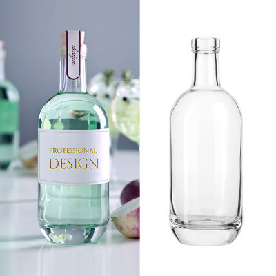 250 ml/500 ml/700 ml/750 ml Flint Glas Spirituosenflaschen mit Korkenverschluss