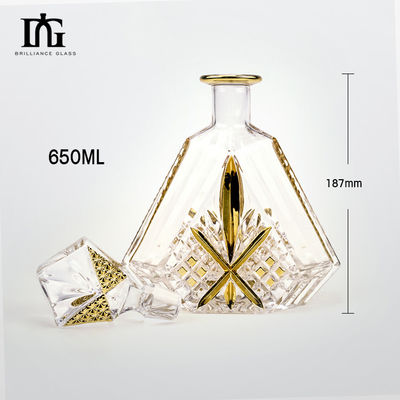Kristall Whisky Decanter Set mit 2 alten Whisky-Gläsern