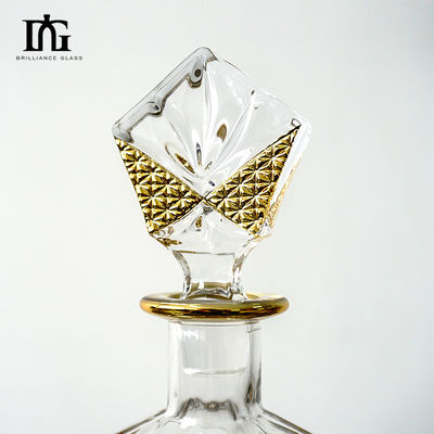 Kristall Whisky Decanter Set mit 2 alten Whisky-Gläsern
