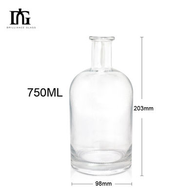 TJ028 750 ml Super Flint Transparente Wodka Alkohol Alkohol Glasflasche
