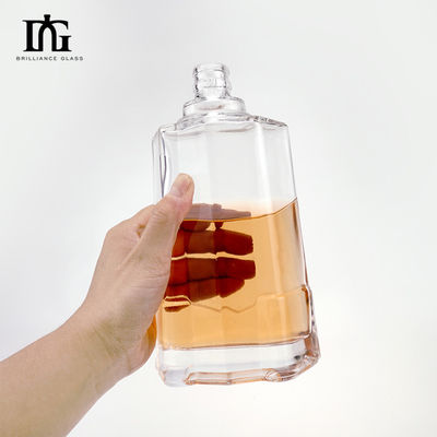 Glasflasche mit hohem Weißbildschirmdruck für Wodka und Wein 375 ml 500 ml 700 ml 1000 ml