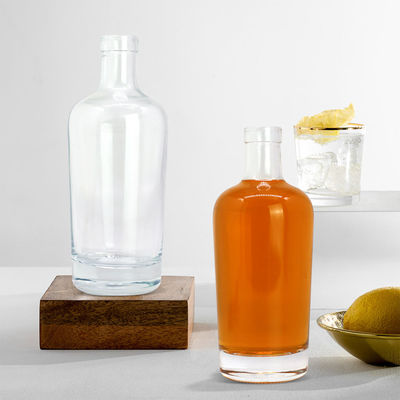 500 ml 750 ml klare wiederverwendbare Miniatur-Flasche mit Glaskörper