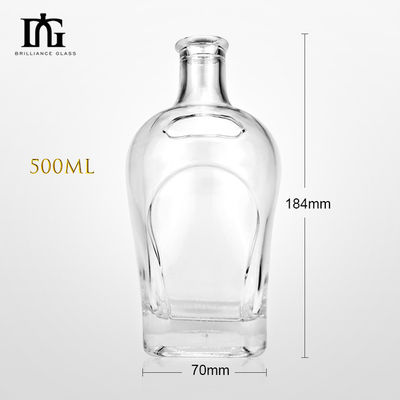 080 Alkohol und Getränke Glasflasche mit Korkverschluss 500 ml/700 ml/750 ml